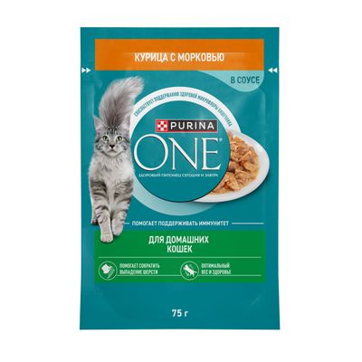 Влажный корм для кошек Purina One с курицей 75г