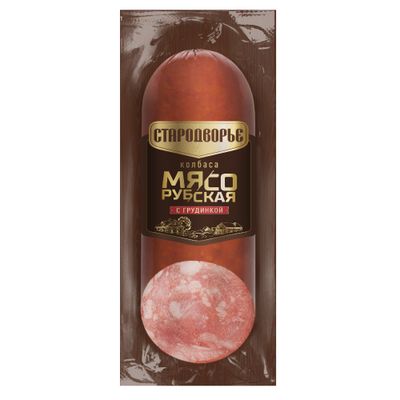 Колбаса в/к Стародворье Мясорубская с рубленой грудинкой срез в/у 0,35кг