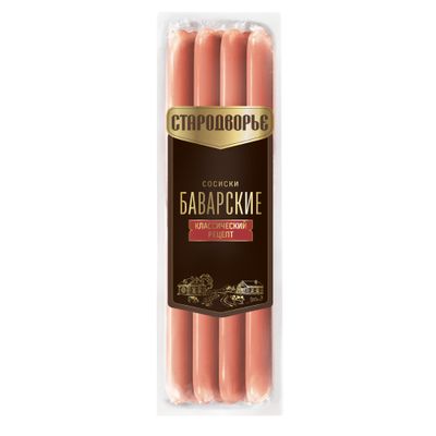Сосиски Стародворье Баварские Бавария п/а 0,35 кг