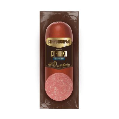 Колбаса в/к Стародворье Сочинка срез по-европейски с сочной грудинкой 0,3 кг