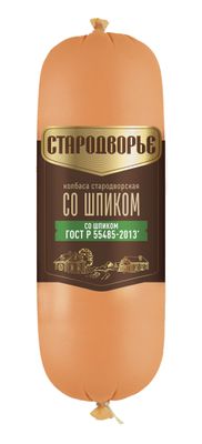 Колбаса вареная Стародворье Стародворская со шпиком п/а вес