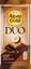 Шоколад Alpen Gold DUO темный и молочный с начинкой с какао, фундуком и вафельной крошкой, 130г