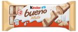 Вафли Kinder Bueno White, покрытые белым шоколадом, с молочно-ореховой начинкой, 39 г