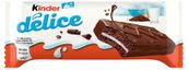 Бисквитное пироженое Kinder Delice, покрытое какао-глазурью, с молочной начинкой, 39 г