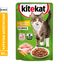 Влажный корм Kitekat для взрослых кошек со вкусом курицы в соусе Аппетитная курочка, 85г