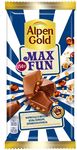 Alpen Gold MaxFan молочный шоколад, мармелад со вкусом колы, попкорн, карамель,140гр.