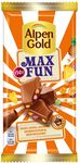 Alpen Gold MaxFun молочный шоколад, c фруктовыми кусочками, со вкусом манго, ананаса, маракуйи, с ши