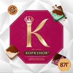 Шоколадные плитки Коркунов Коллекция из молочного и темного шоколада с фундуком, 87 г