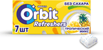Жевательная резинка Orbit Refreshers Тропический микс, освежающие кубики без сахара, 16 г Жевательная резинка Orbit Refreshers Тропический микс, освежающие кубики без сахара, 16 г