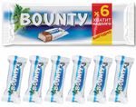 Шоколадный батончик Bounty с нежной мякотью кокоса, пачка 6 штук по 27,5 г