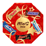 Сладкий подарок Minis Mix на Новый Год, набор конфет Snickers, Twix, Bounty, Milky Way, Mars 262г