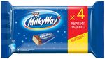 Шоколадный батончик Milky Way с нежным суфле, пачка 4 штуки по 26 г