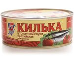 5 Морей Килька Балтийская неразделенная обжаренная в т/с  240гр.*24 ключ