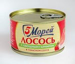 5 Морей Лосось с овощным гарниром в т/с 240гр*12 ключ