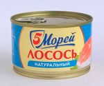 5 Морей Лосось натуральный 240гр*24 ключ