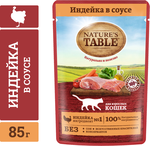 Влажный корм для кошек Nature’s Table Индейка в соусе, 85г