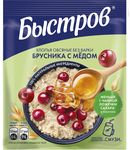 БЫСТРОВ Хлопья Брусника Мед 17х40г