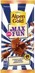 Шоколад Alpen Gold МаксФан мол. с марм со вк колы, попк и взр кар 15*140г