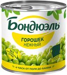 Горошек консервированный Бондюэль, нежный, 400г/425мл