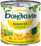 Кукуруза консервированная Бондюэль сладкая, 340г/425мл
