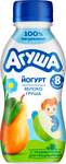 Йогурт питьевой 2,7% Агуша Яблоко-груша, 180г