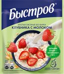 БЫСТРОВ Хлопья Клубника Молоко 17х40г