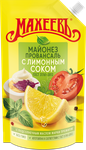 Майонез  Махеев с лимонным соком 67% 400 мл  дой-пак