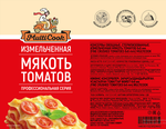 Измельченная мякоть томатов Multicook (6 x 6 мм), 2х5 кг, Steriltom, Италия