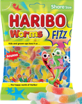 Жевательный мармелад HARIBO (Worms FİZZ ) Червячки Кислые, 70г.