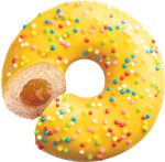 Донат Bakerton глазированный Банан с банановой начинкой 36 шт*67 гр