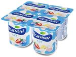 Йогурт Кампина Нежный с соком банана и клубники 1,2% 100г стакан