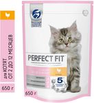Cухой полнорационный корм PERFECT FIT для котят от 2 до 12 месяцев, с курицей, 650г