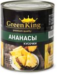 Ананасы  Green King  кусочки в легком сиропе 850 мл