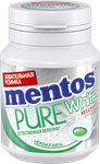 Жевательная резинка Mentos Pure White Нежная мята, банка, 54г