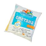 Сметана Село Домашкино 15% 450г пакет