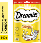 Лакомство для кошек Dreamies подушечки с сыром, 140г