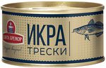 Икра трески "Люкс" деликатесная "Санта Бремор" ж/б 130г