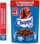 Влажный корм для собак Chappi Сытный мясной обед. С говядиной по-домашнему, 85г
