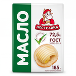 Масло Пестравка Крестьянское сливочное 72,5% Фольга 185 г