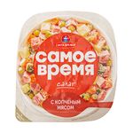 Салат с копченым мясом "Самое время" п/у 150г 1/6