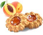 Печенье Сладкая Слобода Баба Маня Курабье с персиковой начинкой сдобное 4,3 кг.