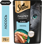Влажный корм для кошек Sheba паштет с лососем, 28х75г