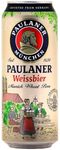 Пиво Пауланер Хефе-Вайсбир светлое, пастер., нефильтр., неосвет. 5,5% ж/б 0,5*24