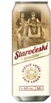 Пиво Староческе традични светлое фильтр.паст 4,7% ж/б 0,5 л*24