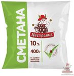 Сметана Пестравка 10% фин-пак 400гр