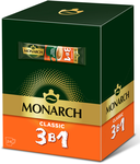 Напиток коф. МОНАРХ КЛАССИК 3в1 натур.раств.сублимир 24шт*10бл*13,5г