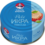 Икра минтая Санта Бремор деликатесная Пате пастериз ж/б 90 г