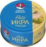 Икра трески Санта Бремор деликатесная Пате пастериз ж/б 90 г