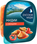 Салат Русское море из мяса мидии с овощами 150г