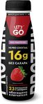 Коктейль молочный Let's Go обезжиренный, безлактозный, высокобелковый с витаминами и минералами КЛУБНИКА 270 гр ПЭТ